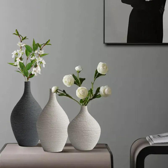 Nordic Elegance Ceramic Vase Set: Elegant Home Decor and Gift Choice