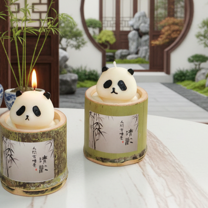 Panda Bamboo Candle Bamboo Pipe Aromatherapy
