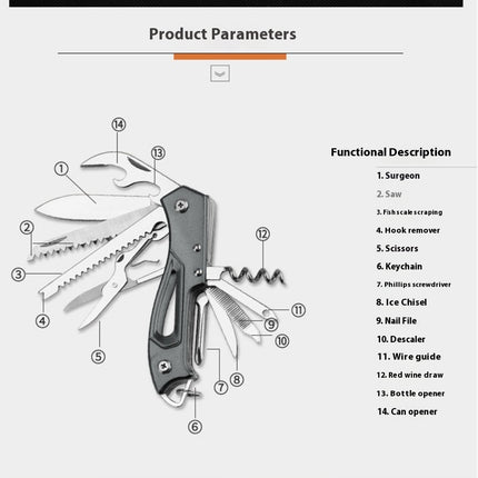 Multifunctional Rui Style Knife for Outdoor Camping and Survival