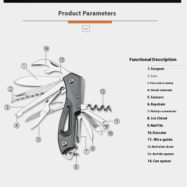 Multifunctional Rui Style Knife for Outdoor Camping and Survival