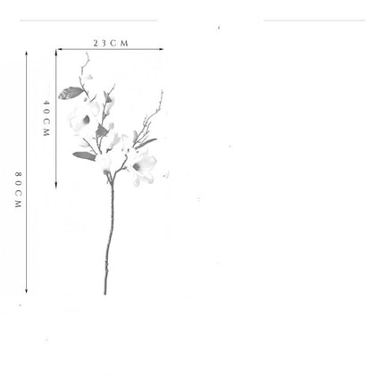 Peekaboo Studio Seven Head Velvet Magnolia Single Branch - Realistic T
