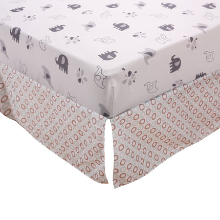 Peekaboo Studio Bed Fence Fitted Sheet with Elegant Bed Skirt Design