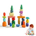 Colorful Wooden Building Blocks Kit for Creative Learning and Logical Development