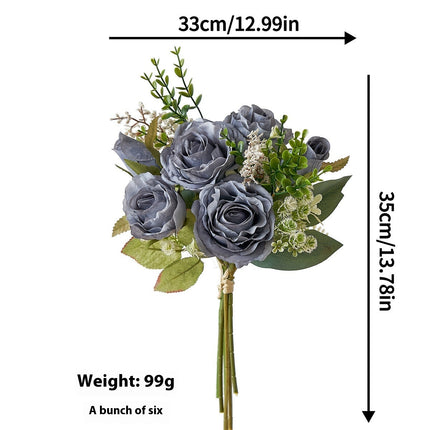 Peekaboo Studio Artificial Rose Bouquet - Elegant Home Decoration, Rea