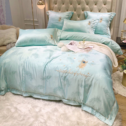 Peekaboo Studio Pure Cotton 4-Piece Quilt Cover Set - Soft & Breathabl