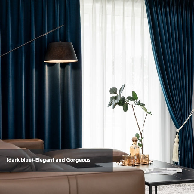 Full Shading Australian Wool Plush Curtain Insulation Velvet Non-inver