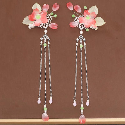 Peekaboo Studio Women's Flower Tassel Hairpin Set - Elegant Accessorie