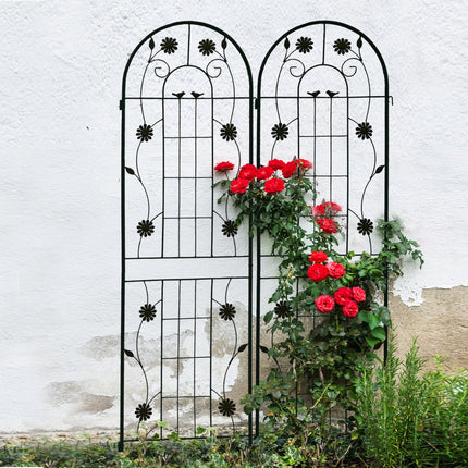 Room & Decor 2-Pack Rustproof Metal Garden Trellis 71" for Climbing Pl