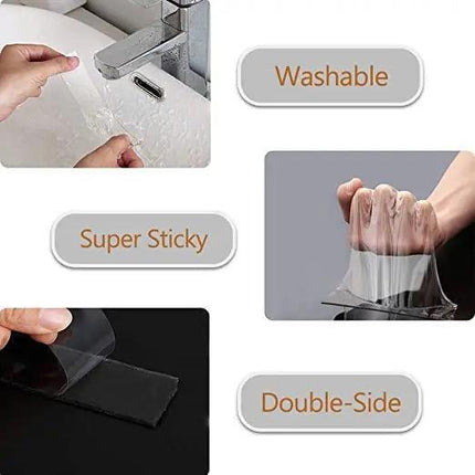 MagicGrip - Adjustable Clear Gel Adhesive Tape with Custom Lengths