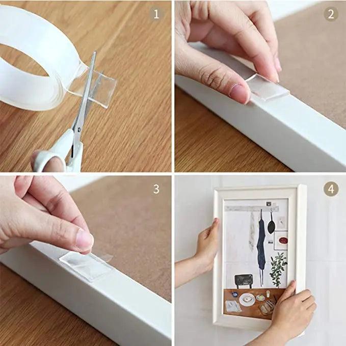 MagicGrip - Adjustable Clear Gel Adhesive Tape with Custom Lengths