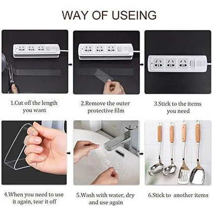 MagicGrip - Adjustable Clear Gel Adhesive Tape with Custom Lengths