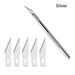 Craft Knife Set with 6 Vibrant Metal Handles and 6 Bonus Blades