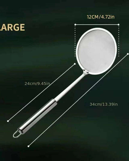 Premium Fine Mesh Skimmer Ladle for Effortless Grease and Foam Removal