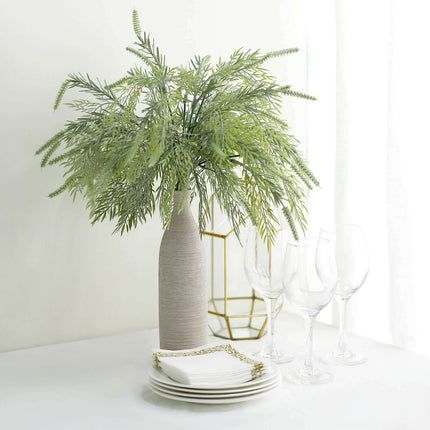 AliKopy 15" Artificial Sagebrush Fern Stems - Indoor Faux Plants, Real