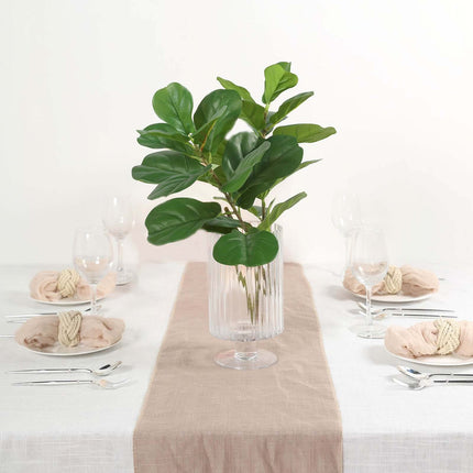 AliKopy 25" Green Artificial Fiddle Leaf Branches - Set of 2, Realisti
