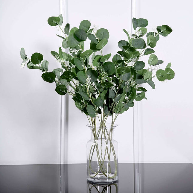 AliKopy 40" Tall Green Artificial Eucalyptus Branches - Realistic Faux