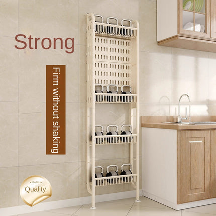 Over The Door Slim Kitchen Storage Rack Spices Utensils No Drill