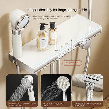 AliKopy Modern Concealed Shower Set with Easy Installation & Storage S