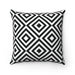 Reversible Black and Stripes/Chevron Decorative Pillowcase