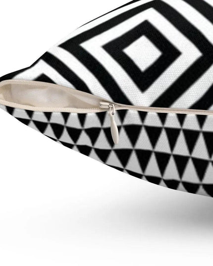 Reversible Chevron and Black Pillow Cover for Stylish Home Decor