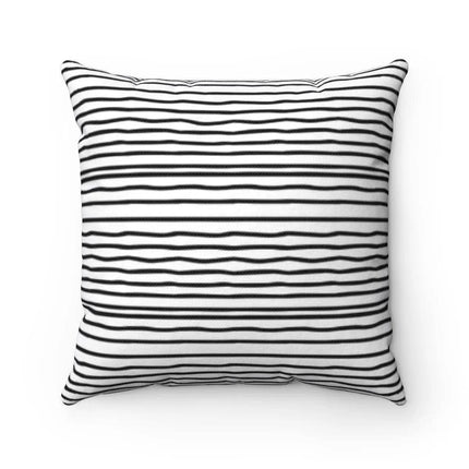Double-Sided Black Stripes and Chevron Pillowcase for Chic Home Accents