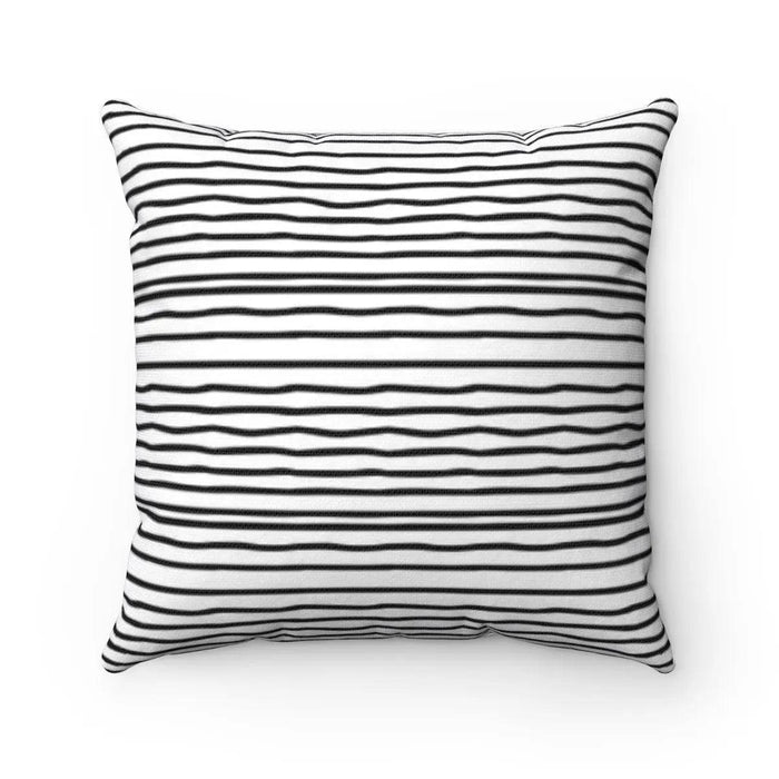 Reversible Black and Stripes/Chevron Decorative Pillowcase