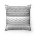 Reversible Black and Stripes/Chevron Double-Sided Pillow Cover