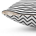 Reversible Black and Stripes/Chevron Double-Sided Pillow Cover