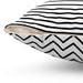 Reversible Black and Stripes/Chevron Decorative Pillowcase