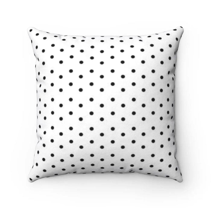 Black and White Polka Dot Reversible Decorative Cushion Cover