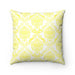 Reversible Double-Sided Damask Decorative Pillow with Insert
