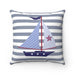 Nautical Elegance Reversible Pillow Set with Dual Design