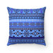 Reversible Ethnic Tribal Double-Sided Pillow Set with Faux Suede Cover and Insert