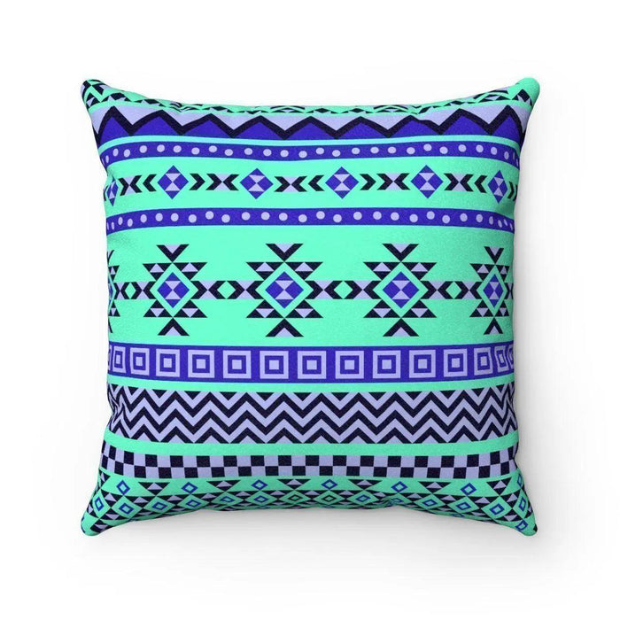 Ethnic Tribal Print Reversible Decorative Pillow Set with Dual Design Insert