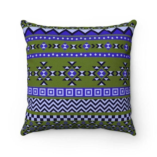2 in 1 Double sided faux suede ethnic decorative pillow w/insert - Très Elite