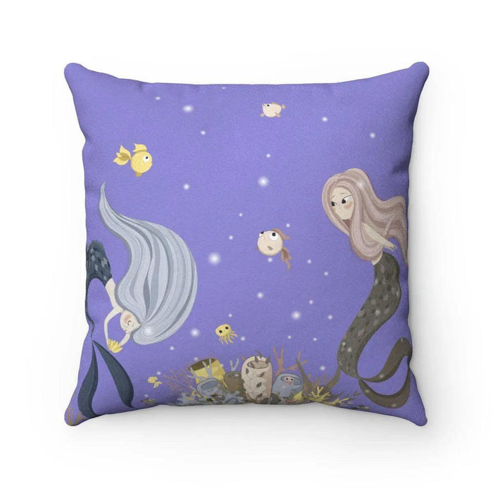 Reversible Mermaid Decorative Pillow with Insert