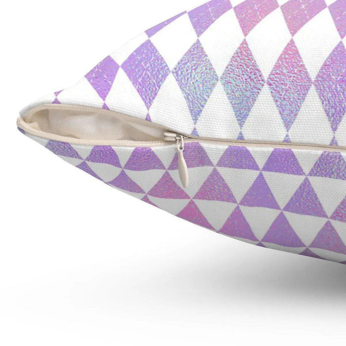 Reversible Geometric Decorative Pillowcase with 2 Unique Patterns