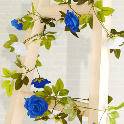 AliKopy 2 Pack 7ft Silk Mini Rose Flower Garland, 26 Flower Heads