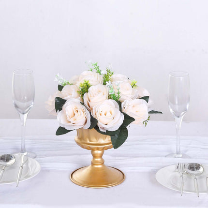 AliKopy 2 Pack 10" Cream Silk Rose Flower Balls - Artificial Centerpie