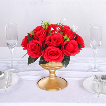 AliKopy 2 Pack Red Silk Rose Flower Balls - 10" Centerpieces, Realisti