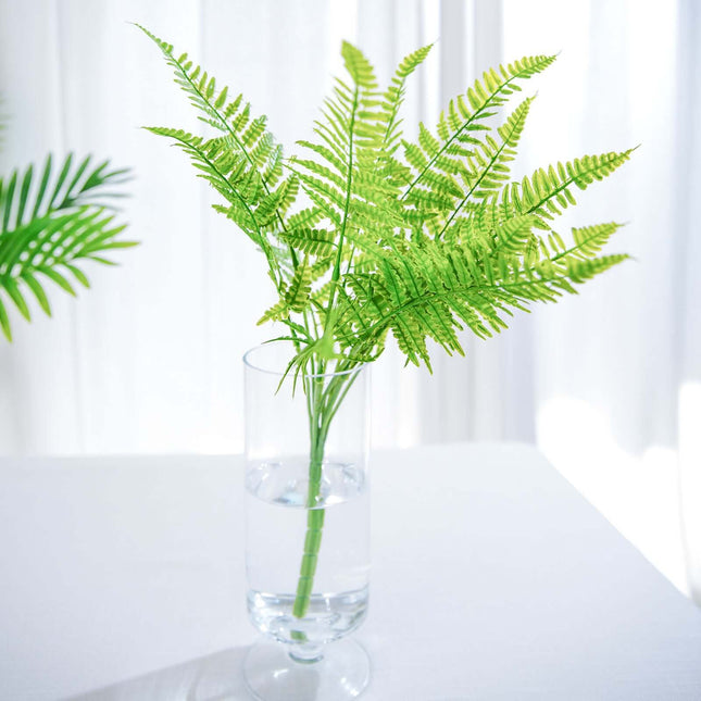 AliKopy 19" Green Artificial Boston Fern - Lifelike Indoor Faux Plant