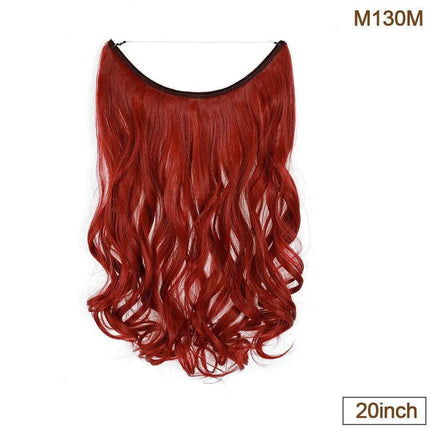 20-Inch Versatile Adjustable Invisible Wire Hair Extensions - Curly and Sleek Options - Très Elite