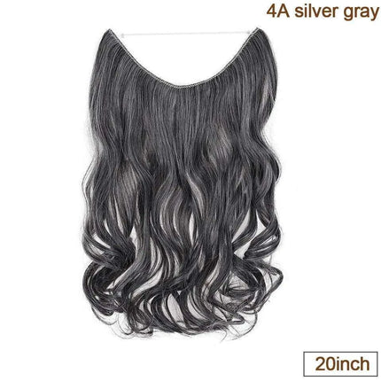 20-Inch Versatile Adjustable Invisible Wire Hair Extensions - Curly and Sleek Options - Très Elite
