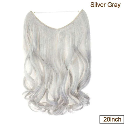 20-Inch Versatile Adjustable Invisible Wire Hair Extensions - Curly and Sleek Options - Très Elite