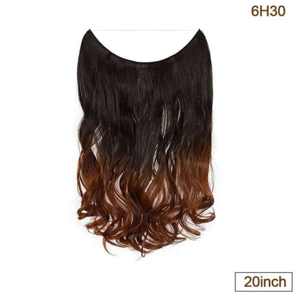20-Inch Versatile Adjustable Invisible Wire Hair Extensions - Curly and Sleek Options - Très Elite