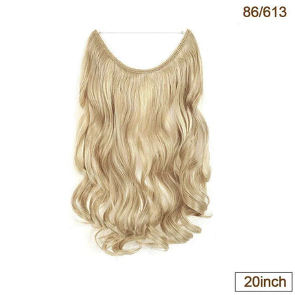 20-Inch Versatile Adjustable Invisible Wire Hair Extensions - Curly and Sleek Options - Très Elite