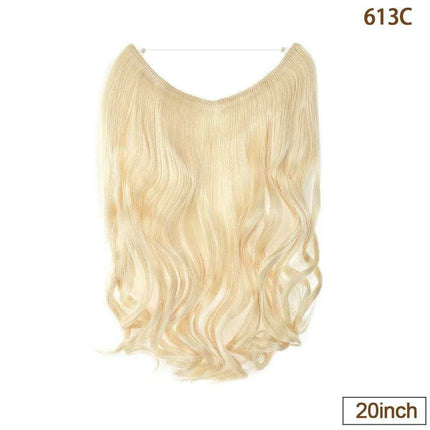 20-Inch Versatile Adjustable Invisible Wire Hair Extensions - Curly and Sleek Options - Très Elite