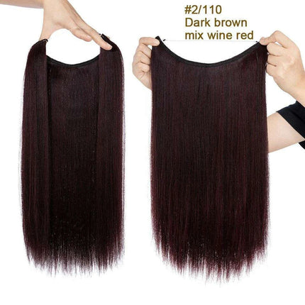 20-Inch Versatile Adjustable Invisible Wire Hair Extensions - Curly and Sleek Options - Très Elite