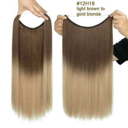 20-Inch Versatile Adjustable Invisible Wire Hair Extensions - Curly and Sleek Options - Très Elite