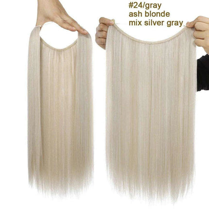 20-Inch Versatile Adjustable Invisible Wire Hair Extensions - Curly and Sleek Options - Très Elite